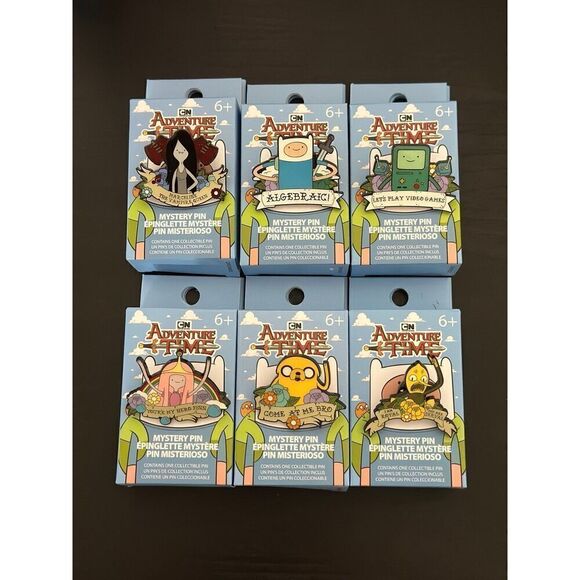 Loungefly Adventure Time Characters Portrait Banner Enamel Pin COMPLETE Set of 6